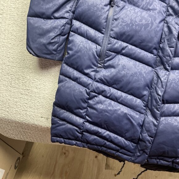 Columbia Catherine Creek Duck Down Feather Parka Jacket Wom Sz L Blue Floral AOP - Picture 6 of 14